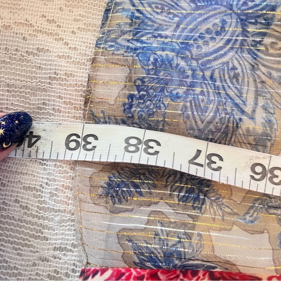 Anthropologie Hemant & Nandita Lourve metallic floral maxi skirt - Picture 6 of 12